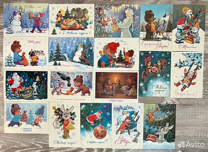 Открытки Новогодние СССР Зарубина оригинал