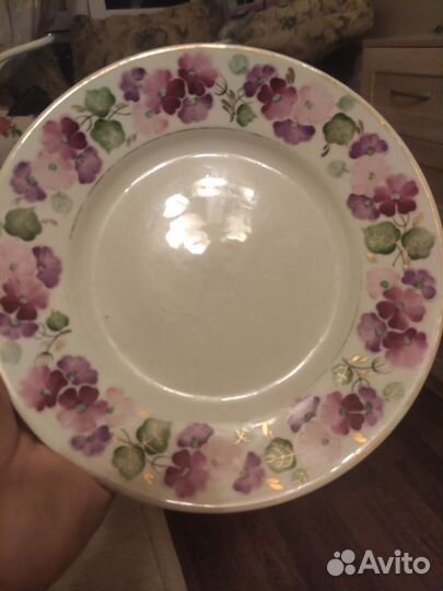 Пролетарий Цветочный /Анютины глазки, фарфор СССР