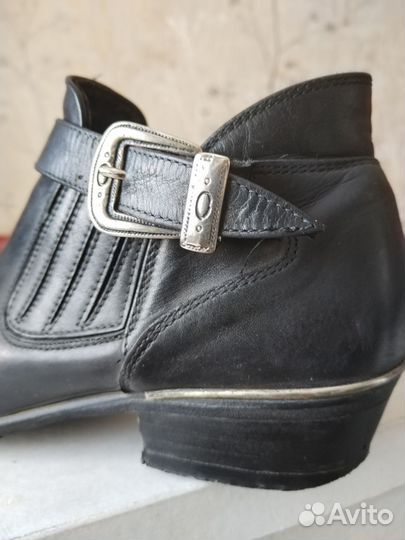 Полусапоги мужские кожаные