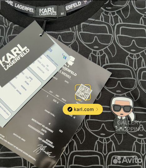 Футболка Karl Lagerfeld белый и черный premium