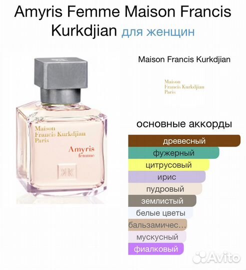 Amyris Femme Maison Francis Kurkdjian edp