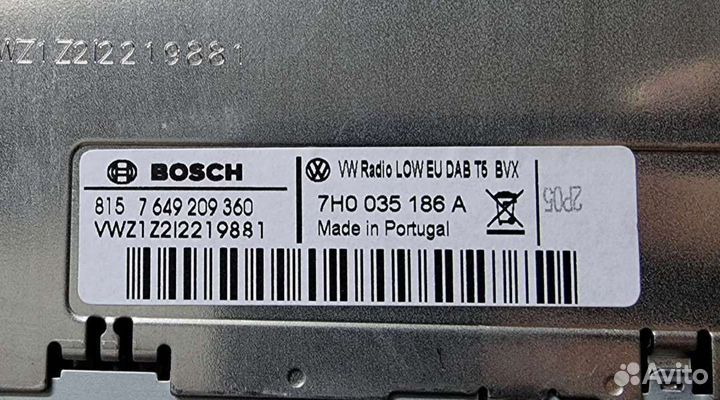 Автомагнитола для TransporterTouaregMultivan