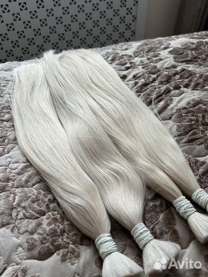 Волосы для наращивания, блонд 60 см