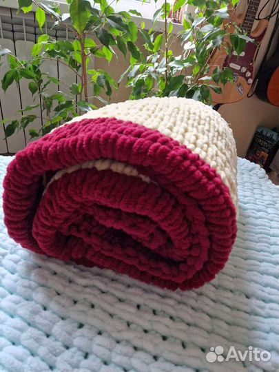 Пледы из ализе пуффи на заказ