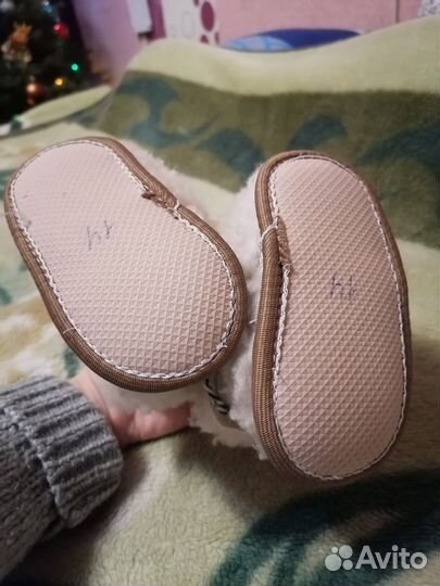 Меховые тапочки детские 14 см