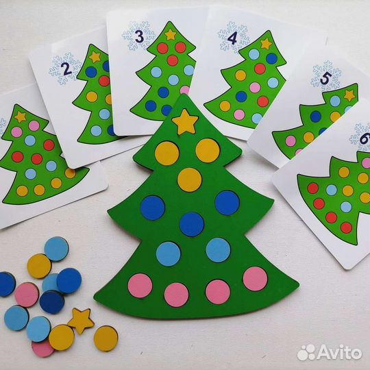 Пазлы, липучки, ёлочка