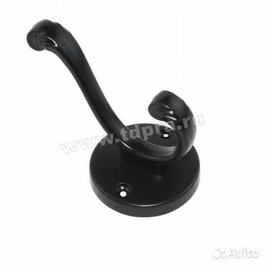 Крючок двухрожковый черный матовый HK5082