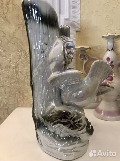 Ваза фарфоровая С птицами Европа