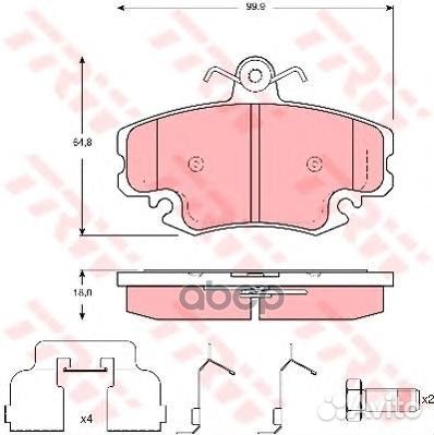 Колодки тормозные renault logan 04/sandero 08