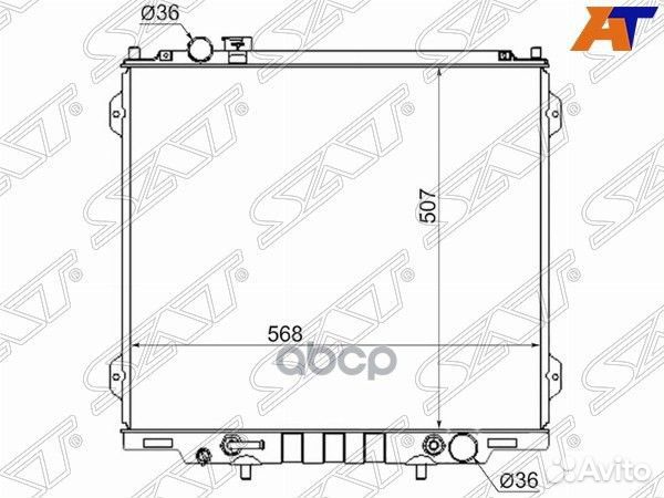 Радиатор Hyundai Terracan 01-07 HY0012-2.5 Sat