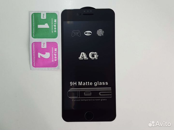 Матовое стекло на iPhone 7/8 Plus чёрное