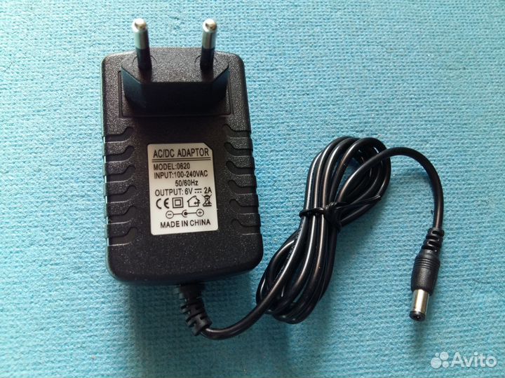 Сеть Блок Питания 6V(2A) 5,5мм*2,1мм для Тонометра