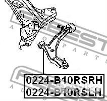 Рычаг передний правый Febest 0224-B10rsrh