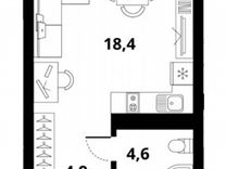 Квартира-студия, 28,6 м², 5/14 эт.