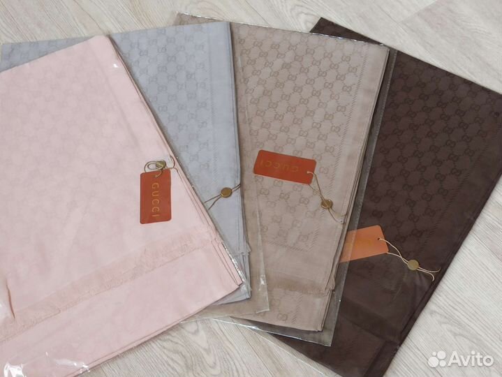 Палантин серый Кашемир Gucci 8 цветов