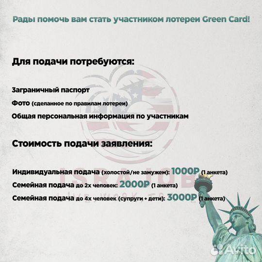 Грин Кард США 2025 Green Card DV-2025 Грин карта