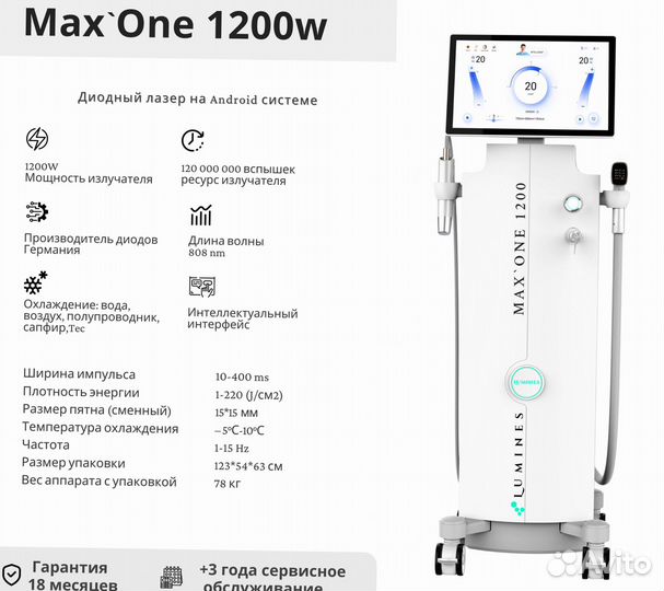 Диодный лазер Люминес максван 1200W