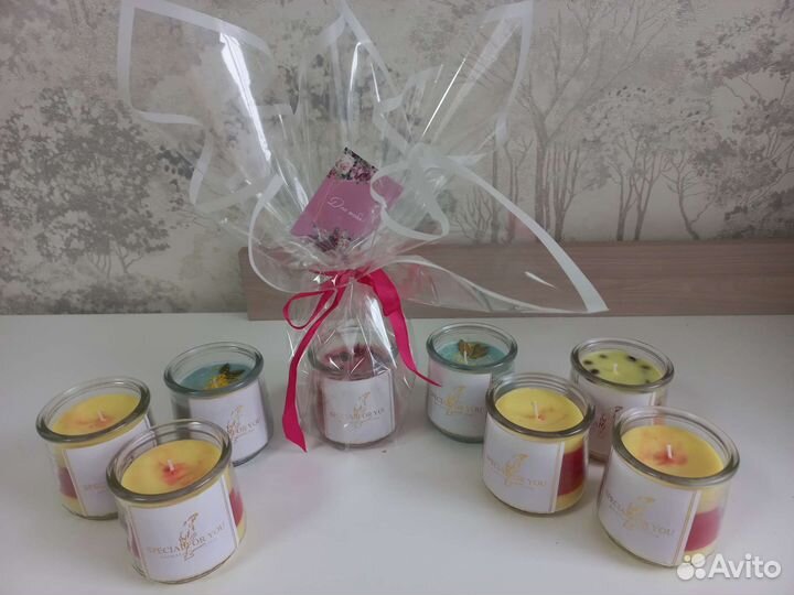 Свечи соевые в банке ручная работа