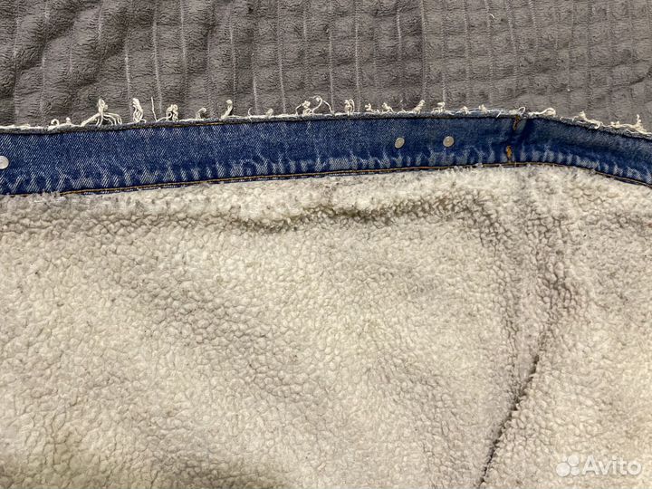 Джинсовая куртка с мехом bershka