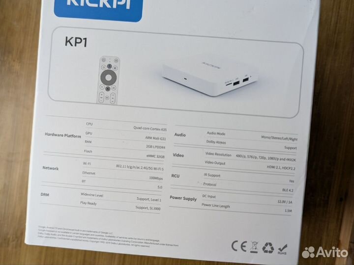 Смарт тв Приставка Kickpi KP1 (Android TV с Google