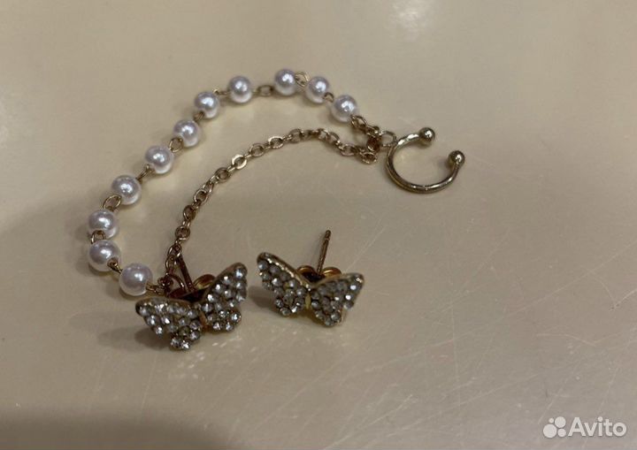 Серьги бабочки