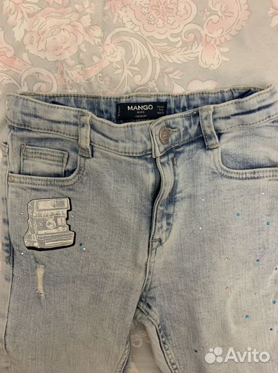 Пакет Джинсы новые Mango7-8/128,reserved128