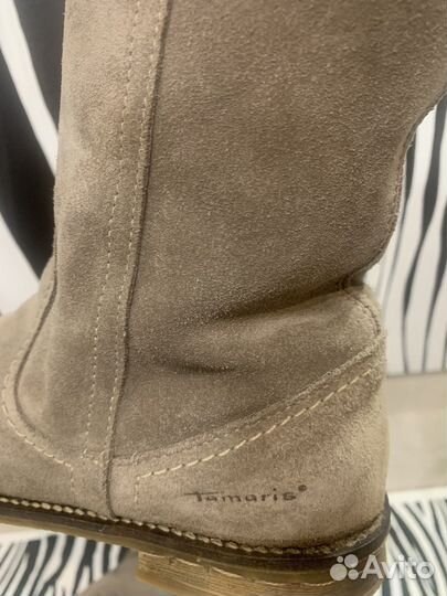 Сапоги женские натуральная замша натуральный мех