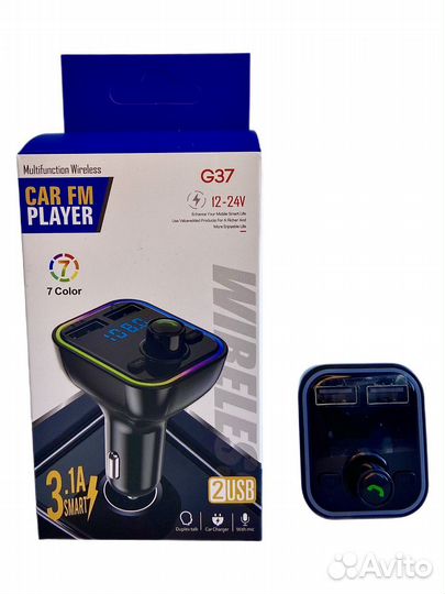 Модулятор FM 2 USB+bluetooth,громкая связь,слот дл