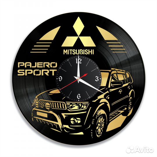 Mitsubishi Pajero Sport, золото №2 часы из винила