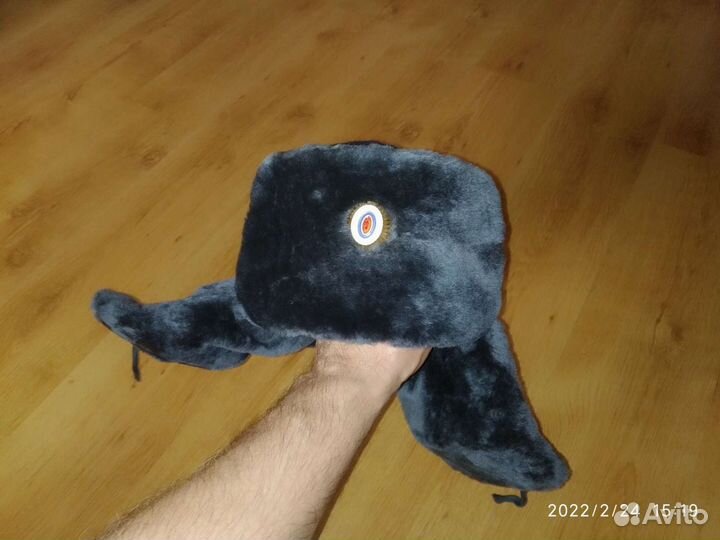 Шапка ушанка полиция РФ