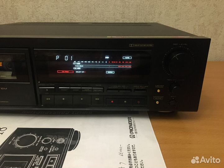 Кассетная дека Pioneer T-818 (Япония) 100 В