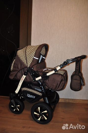 Коляска Verdi Agat 3 в 1 с поворотными колёсами