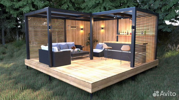 Беседка с барной стойкой 36м2
