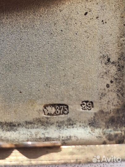 Портсигар серебро 875 пр