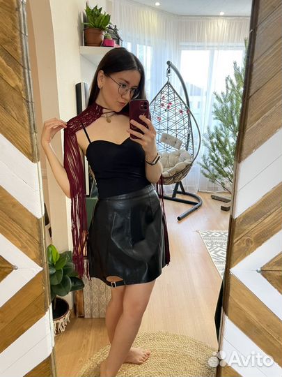 Макраме чокер, эполеты