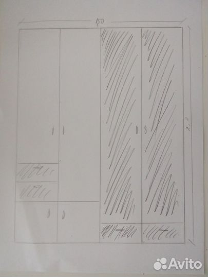 Шкаф распашной четырехдверный