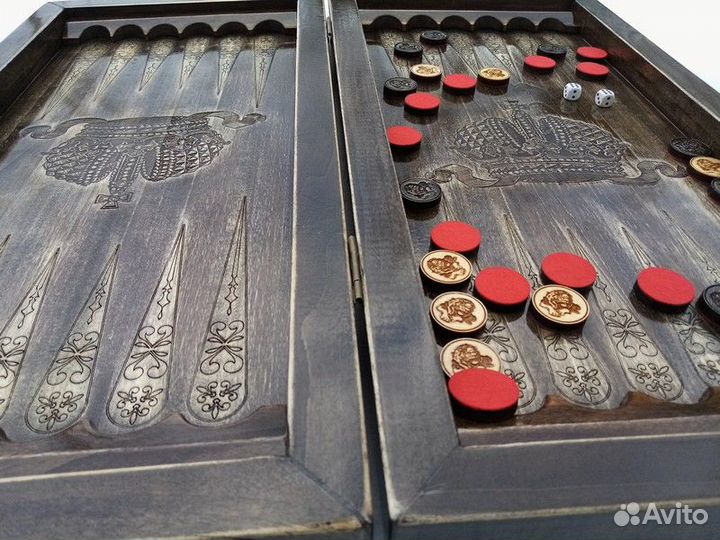 Нарды ручной работы из массива дерева