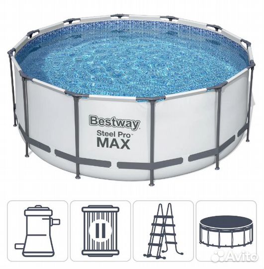 Каркасный бассейн 366х122см. Полный комплект