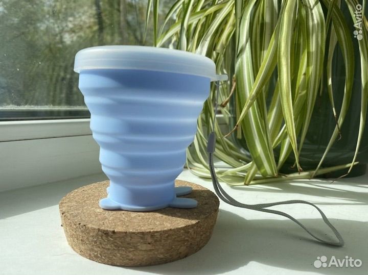 Складной силиконовый стакан