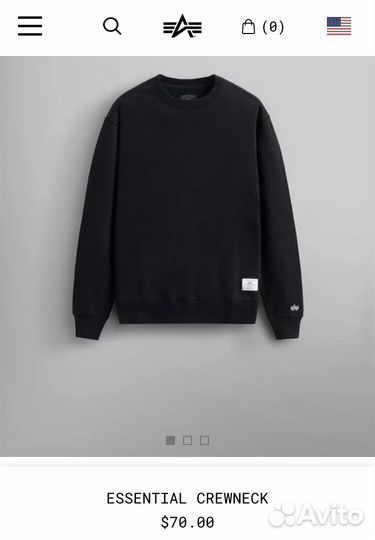 Свитшот alpha industries gant hugo barbour diesel