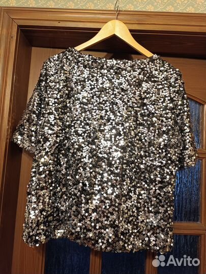 Блуза HM с пайеткаи