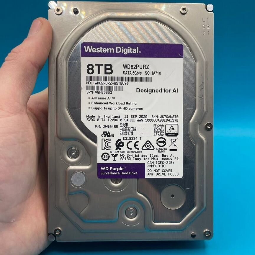 [WD82PURZ] 8тб Wd Purpleб/У