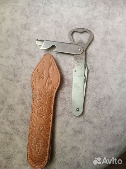 Перочинный нож открывашка СССР в чехле