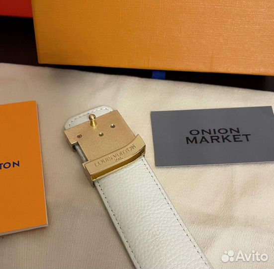 Ремень Louis Vuitton White Damier