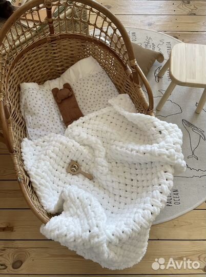 Плед детский плюшевый новый