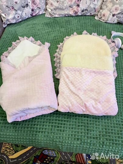 Конверт на выписку для девочки зимний