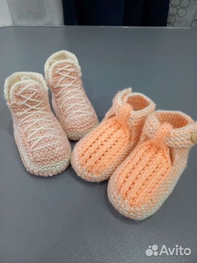 Пинетки носки вязаные ручная работа