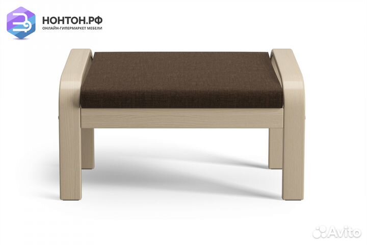 Пуф Тириль натуральный / коричневый