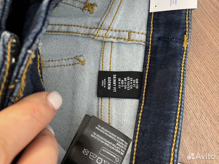 Белая рубашка джинсы на мальчика H&m