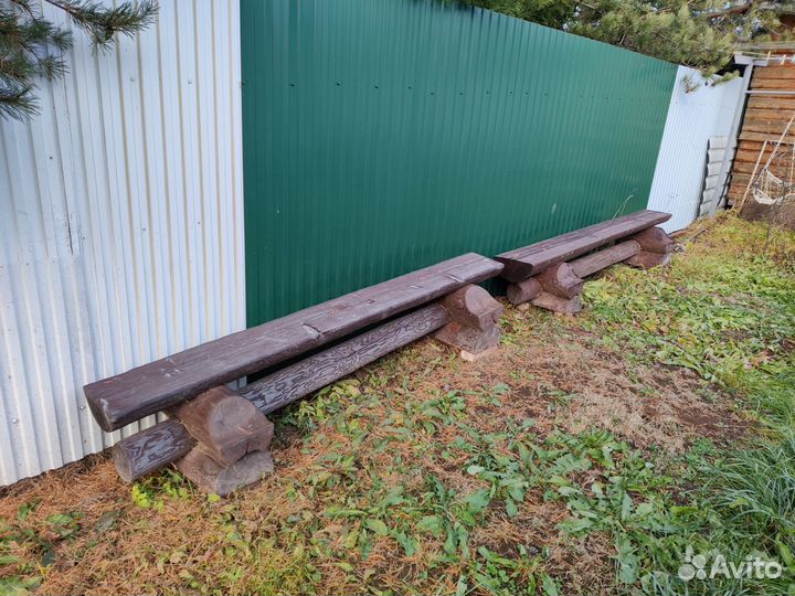 Лавка деревянная садовая